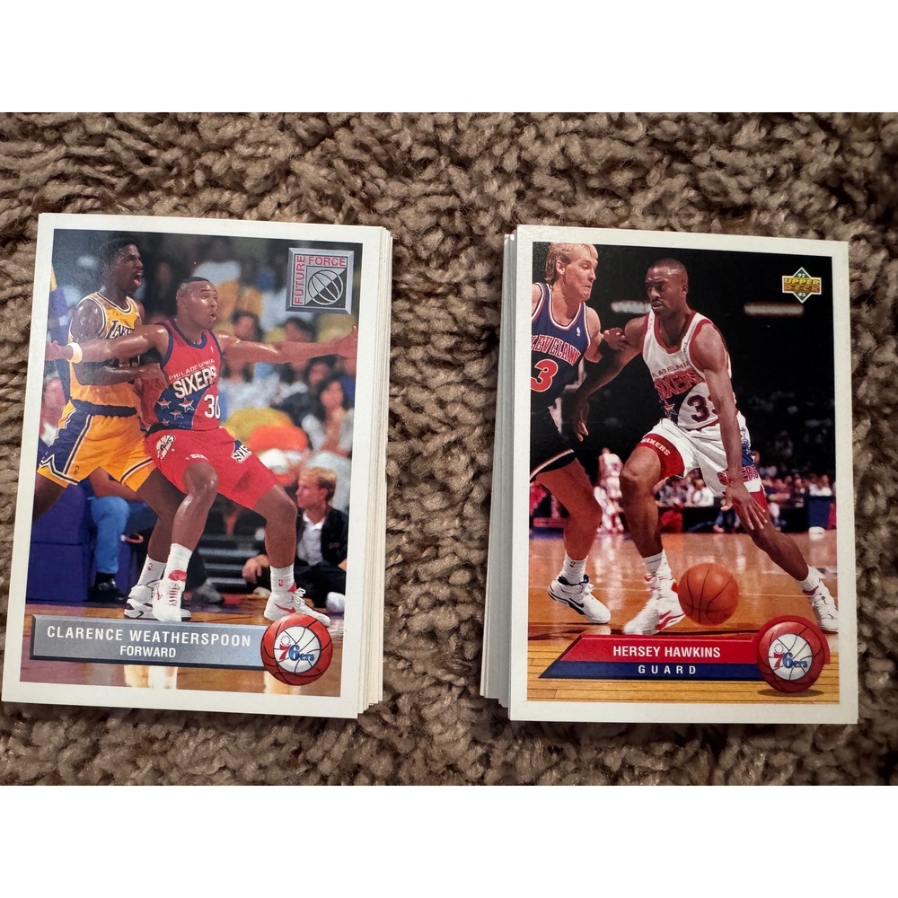 1992-93 Upper Deck Philadelphia 76ers Card Lot  Weatherspoon & Hawkins –29 Cards